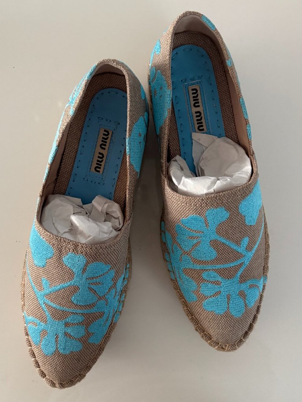 NEW Embroidered Platform Espadrilles, EU 37 (Please Read the Description)